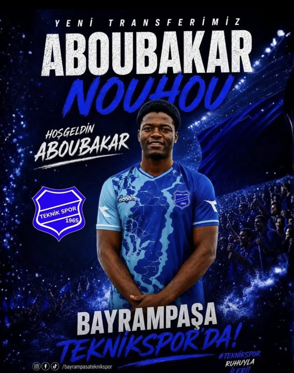 Bayrampaşa Teknikspor’dan Güçlü Takviye! Aboubakar Nouhou Mavi-Beyazlı Formayı Giydi