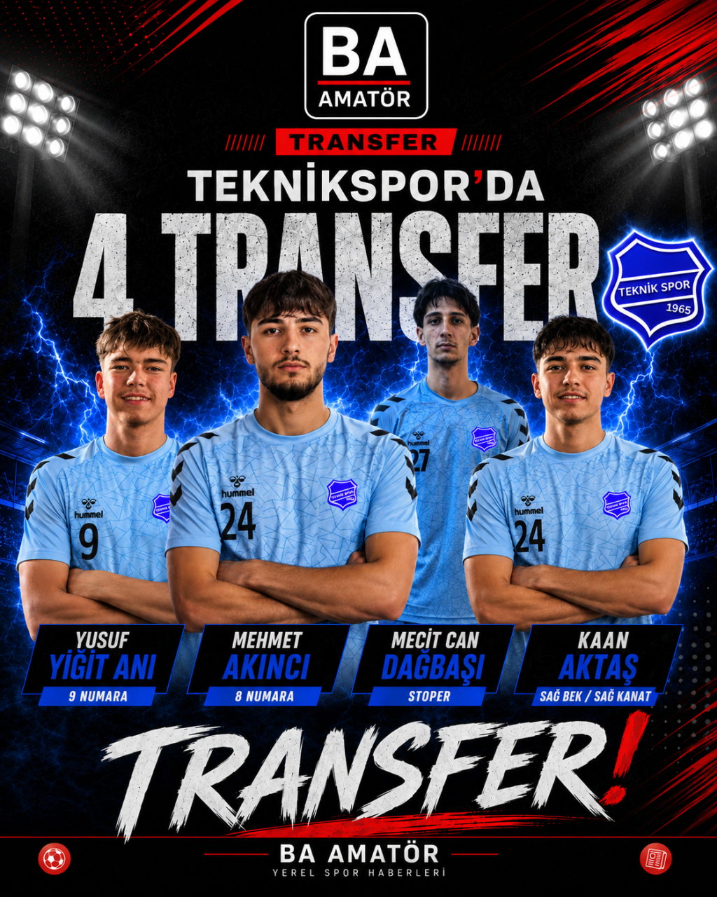 Teknikspor’dan Gövde Gösterisi: 4 Transfer Birden Açıklandı