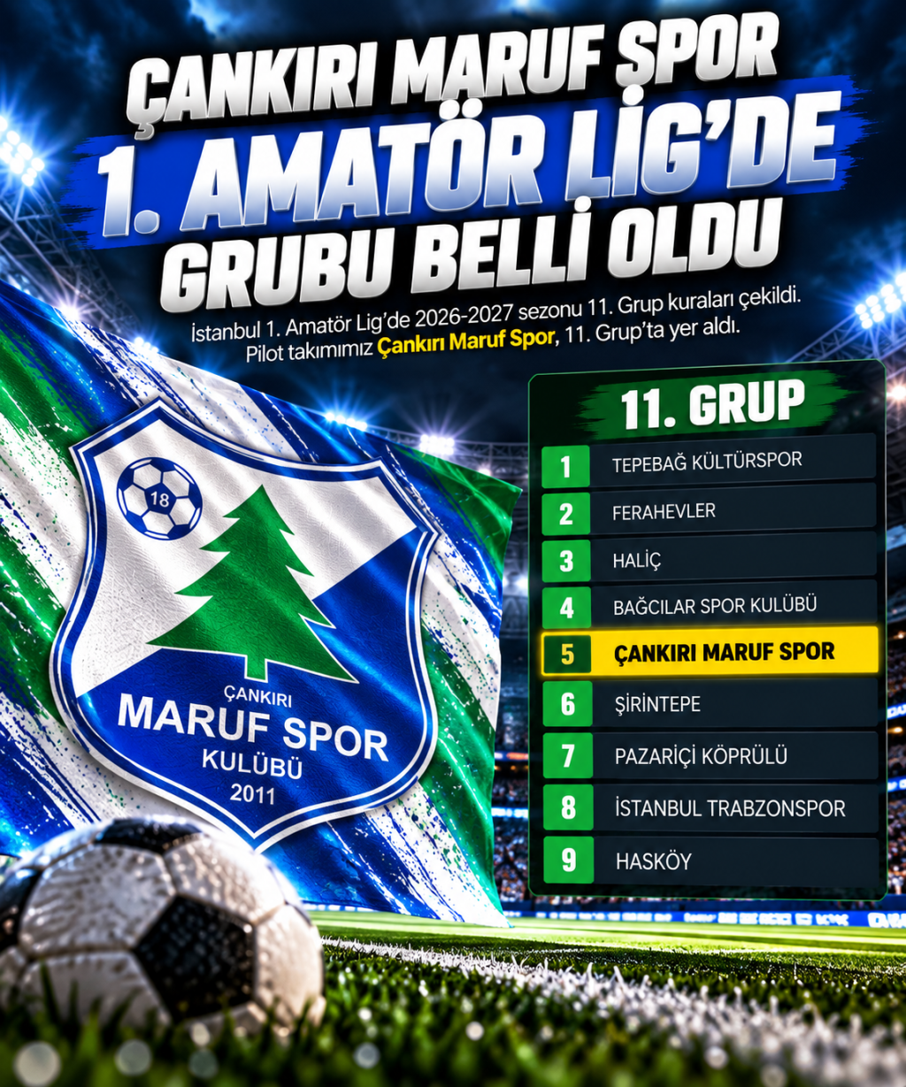 Çankırı Maruf Spor’un 1. Amatör Lig’deki Rakipleri Belli Oldu