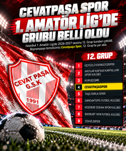 Cevatpaşa Spor’un 1. Amatör Lig’deki Rakipleri Belli Oldu
